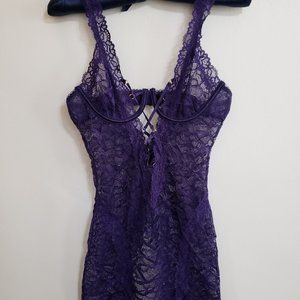 Fredericks of Hollywood purple lace chemise